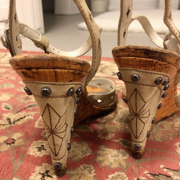 Authentic Dior Gaucho Vintage Cork Wedges – Size 37 (Good Condition) - Picture 8 of 11